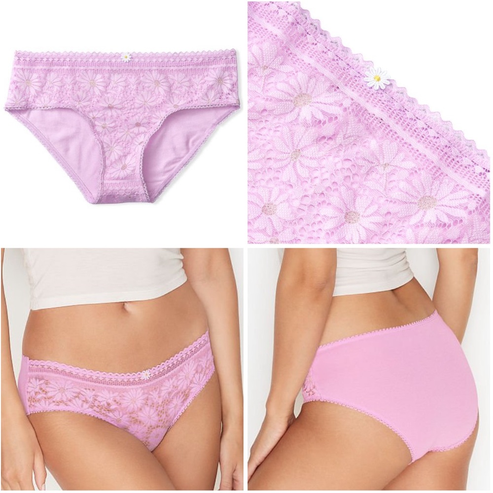 Victoria Secret Lilac Shine Cotton Panties LOT M - Picture 4 of 11